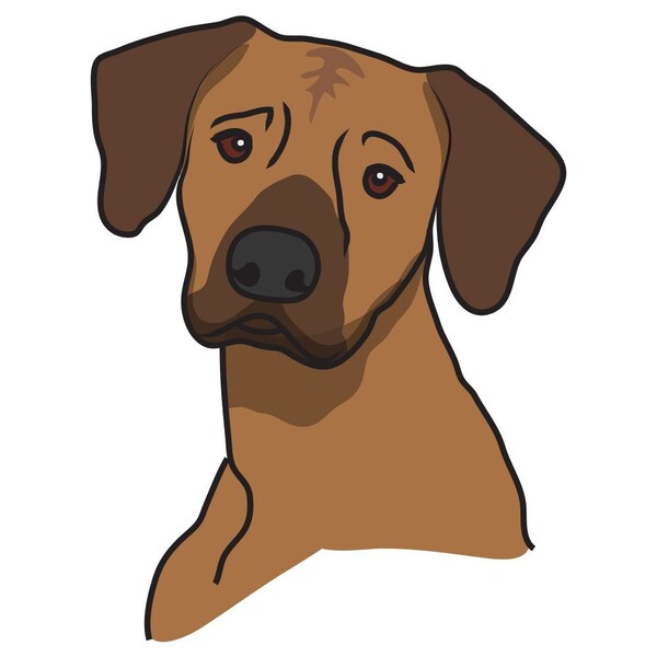 Rhodesian Ridgeback Dog Decal, Dog Lover Decor Vinyl Sticker